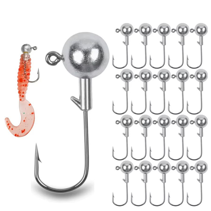 Fishing Hook Weedless - 5個入り/10個入り 大型ヘッドフック 2.5g 3.5g 5g 全サイズ対応