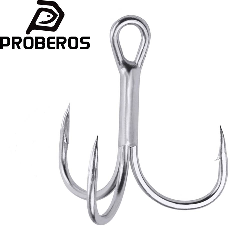 Fishing Hook Offset - Proberos 20ピース/ロット塩水釣り針トレブルフック1 #-2 #-4 #-6 #-8