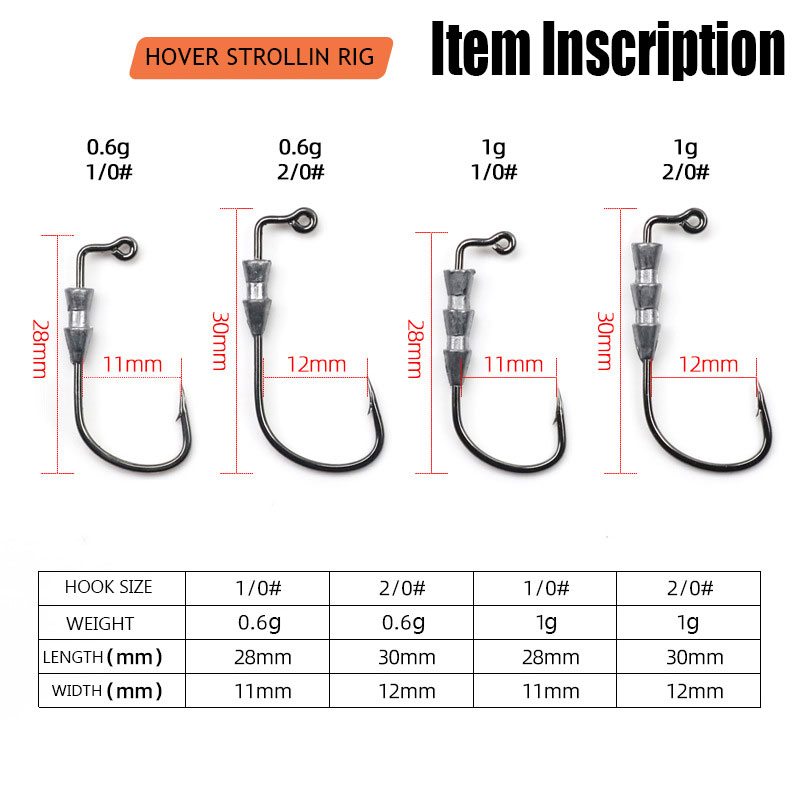 WODJYJ 10個入り 0.6g 1g フィッシングジギン - Fishing Hook Assortment のレビューと価格