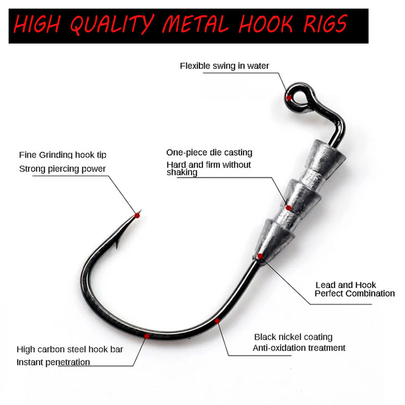 WODJYJ 10個入り 0.6g 1g フィッシングジギン - Fishing Hook Assortment のレビューと価格
