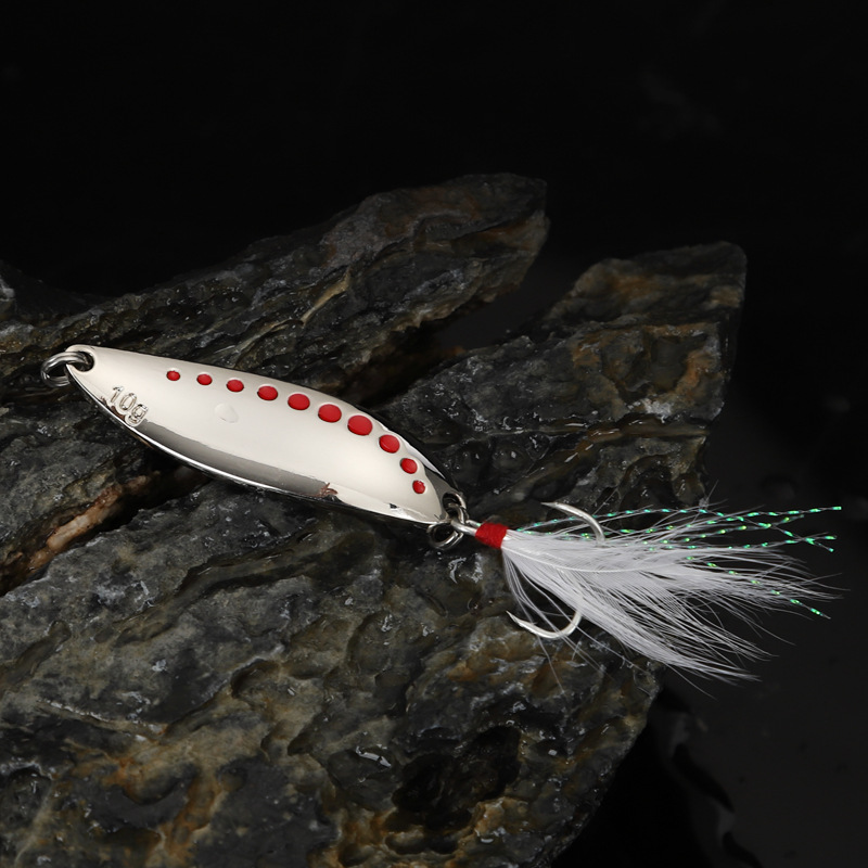 1 個 5g-20g メタルスピナースプーンフェザーフック人 - Fishing Hook Treble のレビューと価格