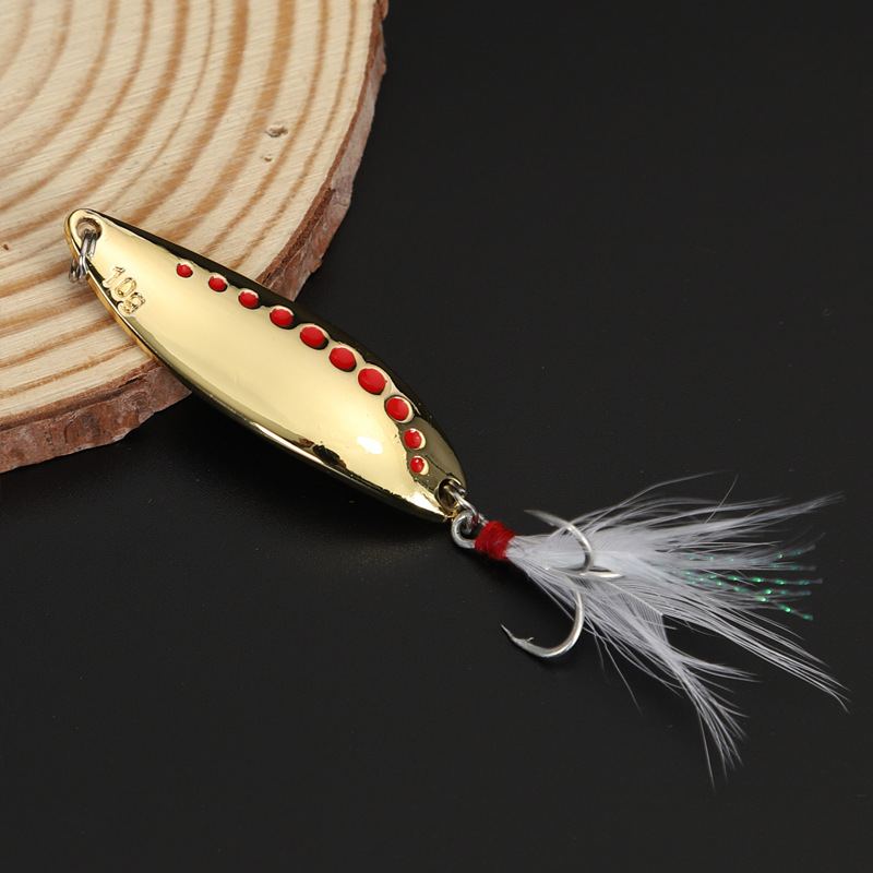 1 個 5g-20g メタルスピナースプーンフェザーフック人 - Fishing Hook Treble のレビューと価格