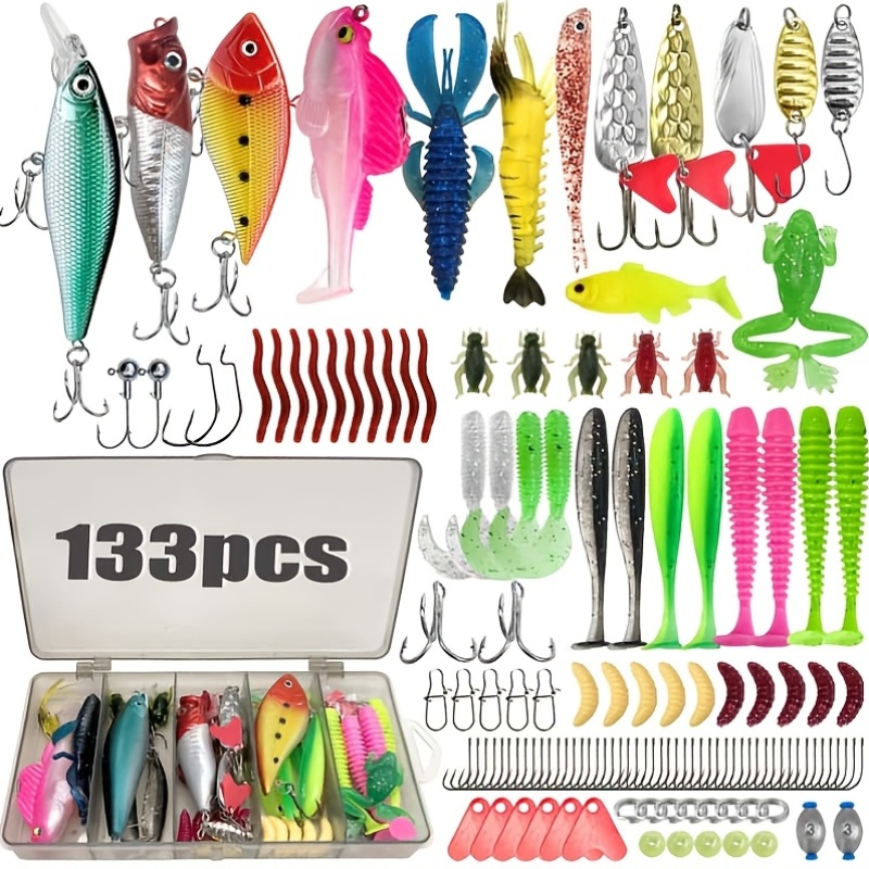 133点入りプレミアム釣りルアータックルボックスキット 釣り - Fishing Hook Box のレビューと価格