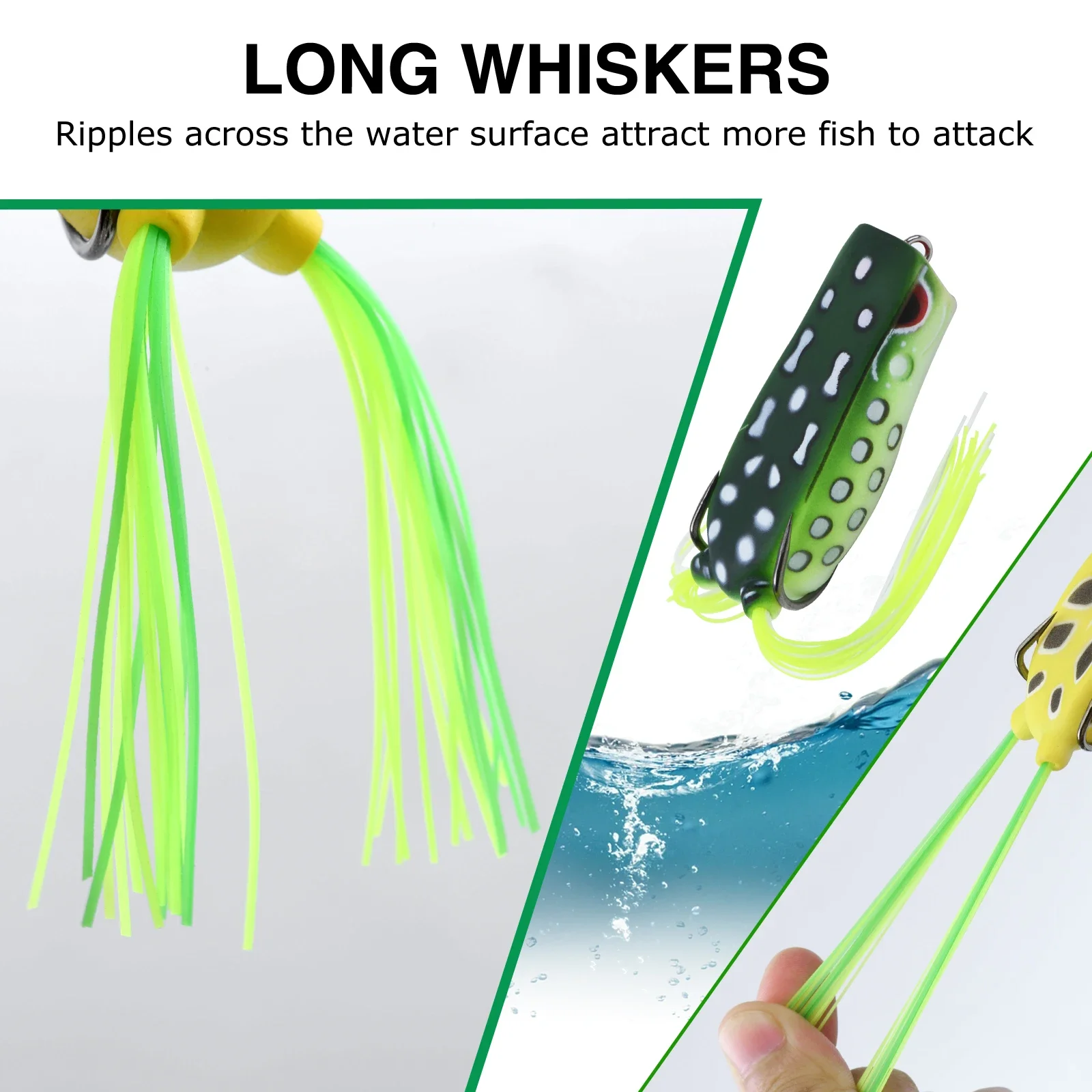ゴトゥール製、柔らかいPVC素材のポッパー型フロッグルアー。 - Fishing Hook Weedless のレビューと価格