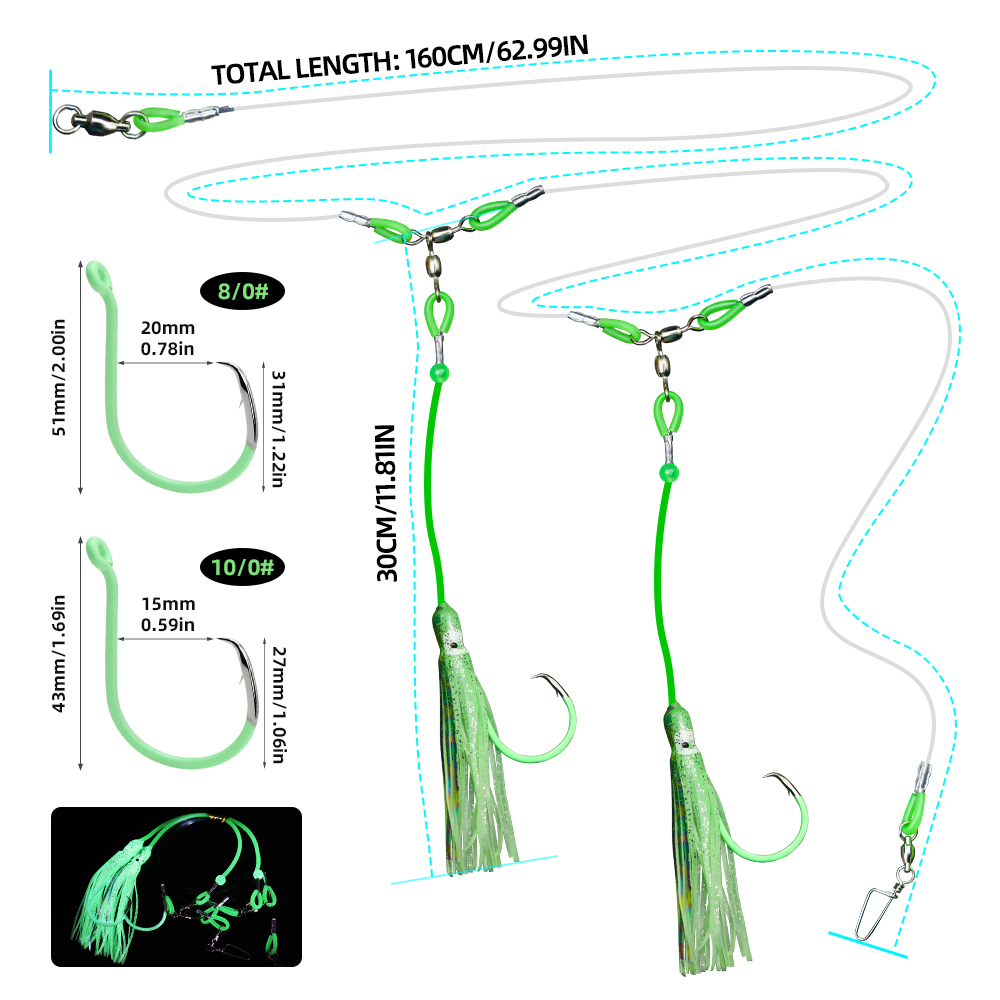 ZYZHE 1個入りディープドロップリグ 海釣り用ルアーリグ - Fishing Hook Circle のレビューと価格