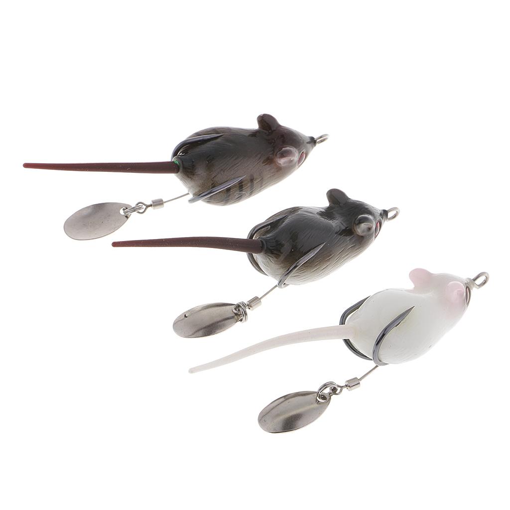 中空構造のマウス型ルアー、ダブルフック、フロッグ型、水中草に - Fishing Hook Weedless のレビューと価格