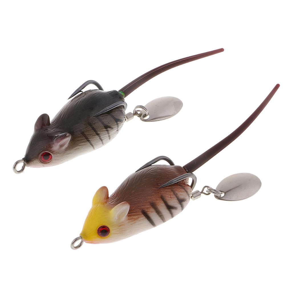 中空構造のマウス型ルアー、ダブルフック、フロッグ型、水中草に - Fishing Hook Weedless のレビューと価格