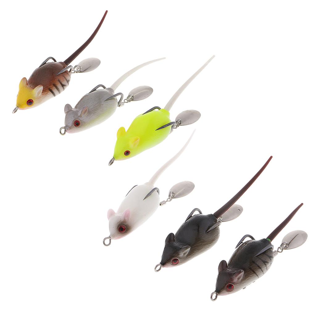 中空構造のマウス型ルアー、ダブルフック、フロッグ型、水中草に - Fishing Hook Weedless のレビューと価格