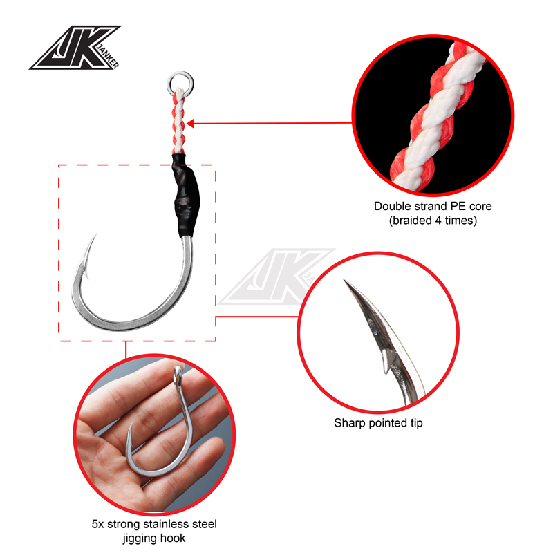 JK HVS ヘビーパワーアシスト 7/0 〜 13/0 ジ - Fishing Hook Assortment のレビューと価格