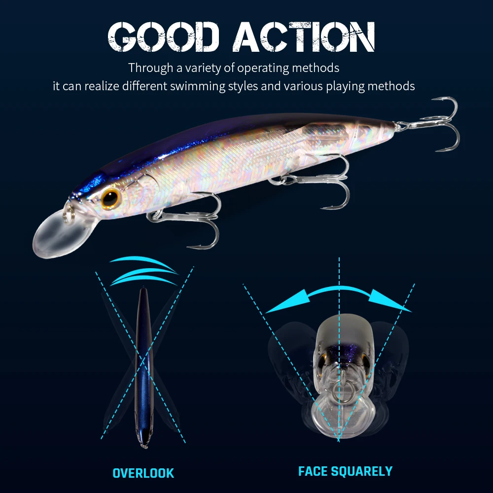 GOBAIT フローティングミノー 14 センチメートル 2 - Fishing Hook Treble のレビューと価格