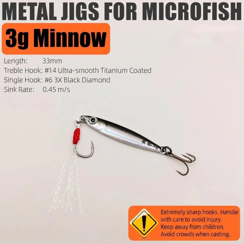 3g 重量ミニ VIB フィッシングルアー人工餌金属素材メタ - Fishing Hook Treble のレビューと価格